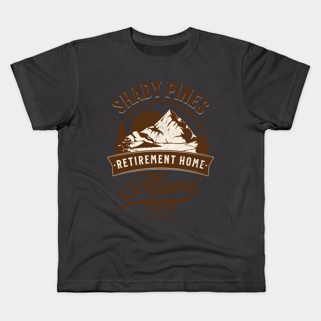 Shady Pines Kids T-Shirt by RetroAesthetic
